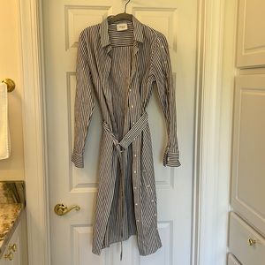 Akris Punto, Green Pin Stripe, Button Up Dress
